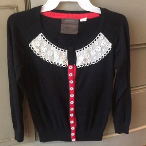 Anthropologie Guinevere Black Sweater cardigan